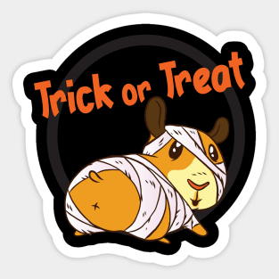 Hamster Mummy Halloween Trick or Treat Sticker